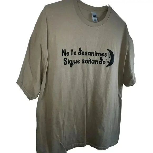 Gildan Unisex Quote in Spanish Brown Cotton Tee XL - Picture 3 of 5